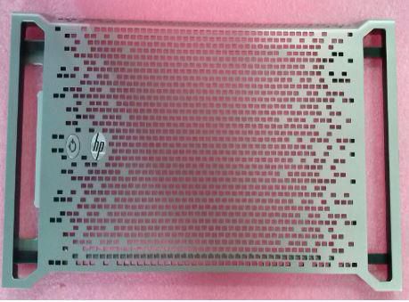 Hewlett Packard Enterprise Front bezel assembly for HPE ProLiant servers, designed to cover front fans and hard drives, perforated locking cover.