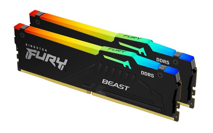 Kingston 64GB 5200MT/s DDR5 CL40 DIMM (Kit of 2) FURY Beast RGB
