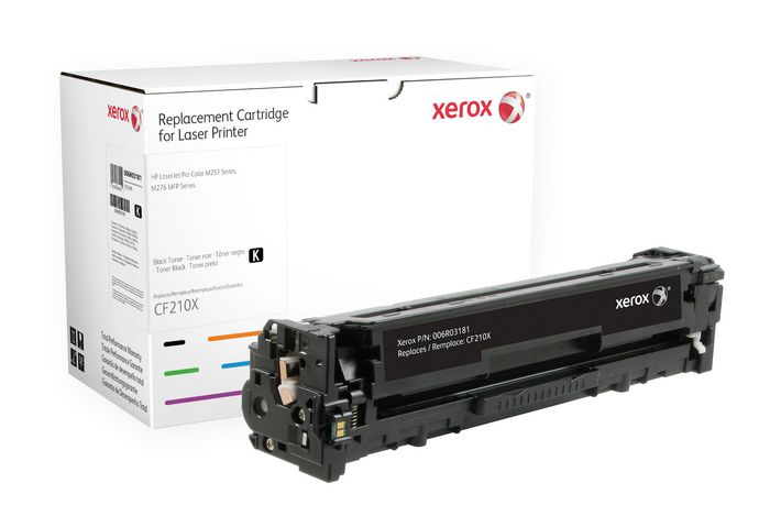 Xerox Black toner cartridge. Equivalent to HP CF210X. Compatible with HP LaserJet Pro 200 M251, LaserJet Pro 200 MFP M276