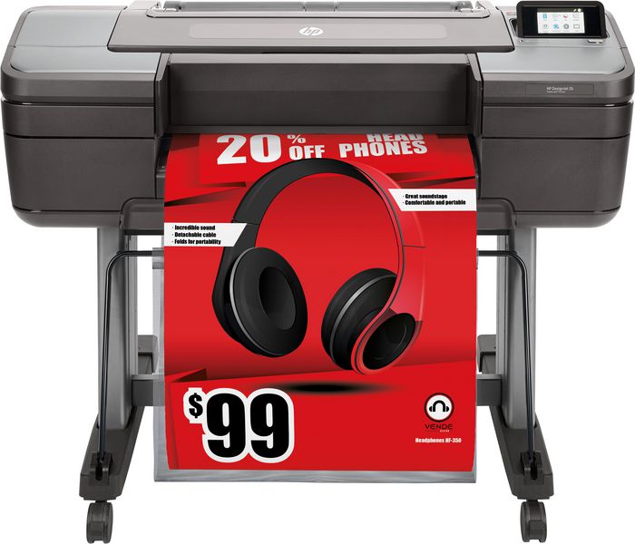 HP HP DesignJet Z6 24-in PostScript Printer, Inkjet, A1 (594 x 841 mm), 2400 x 1200dpi, 4096MB, LED