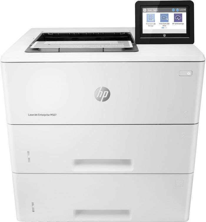 HP LaserJet Enterprise M507x, Laser, 1200 x 1200dpi, 43ppm, A4, 1.2MHz, 512MB, USB, WiFi, CGD, 4.3″