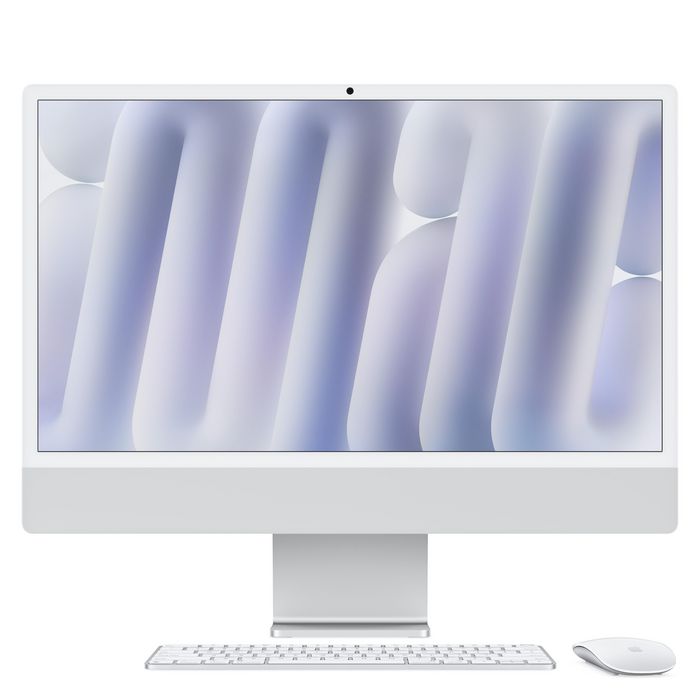 Apple 24", Standard Glass, Apple M4 Chip with 10‑Core CPU, 10‑Core GPU, 16‑Core Neural Engine, 16 GB, 1 TB SSD, 4-Port / GB Ethernet, Magic Mouse, Magic Keyboard with Touch ID, Silver