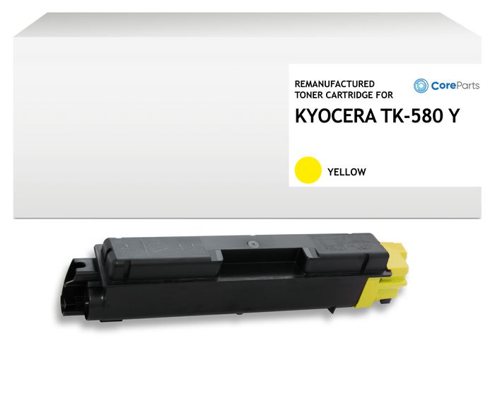 CoreParts Lasertoner for Kyocera Yellow Pages: 2800 Nordic SWAN, DIN 33870-2 (color) ISO/IEC 19798 (color) with Chip for Kyocera Mita FS-C5150 DN 23PPM Color; Kyocera Mita P6021 cdn