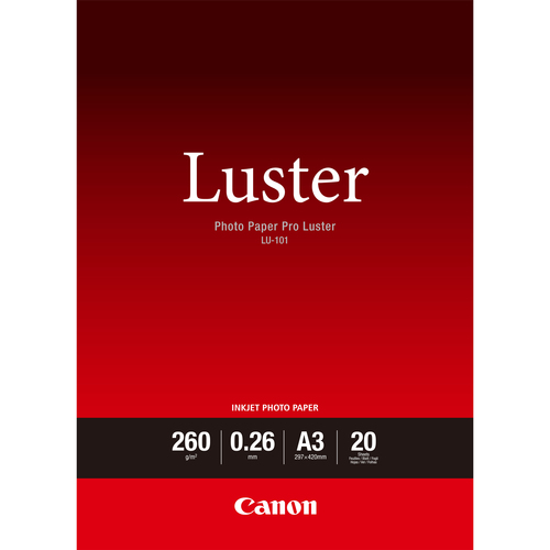 LU-101 A3 20 SHEETS LUSTER PAPER