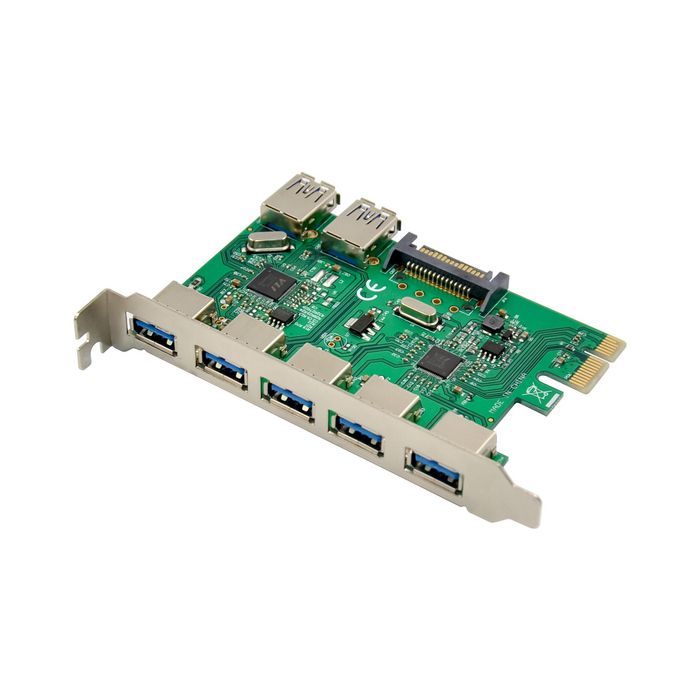 MicroConnect PCIe x1 VL805+VL812 USB3.0 (5+2)-Port Card