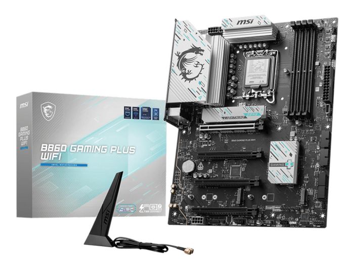 MSI LGA 1851, Intel B860, 4 DIMMs, DDR5 - 8800+ MT/s (OC), 4 x SATA, Wi-Fi 7, Bluetooth 5.4, 5G LAN