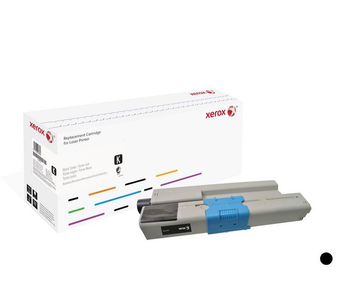 Xerox Black toner cartridge. Equivalent to Oki 44469804. Compatible with Oki C510, C530, MC561