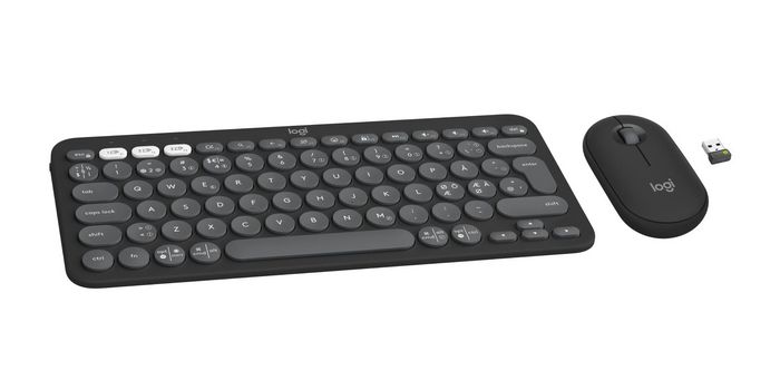 Logitech Qwerty, Bluetooth / Logi Bolt, 1x AA, 58.7 x 106.7 x 26.62 mm, 76 g, 2x AAA, 279 x 124 x 16 mm, 415 g, Tonal Graphite