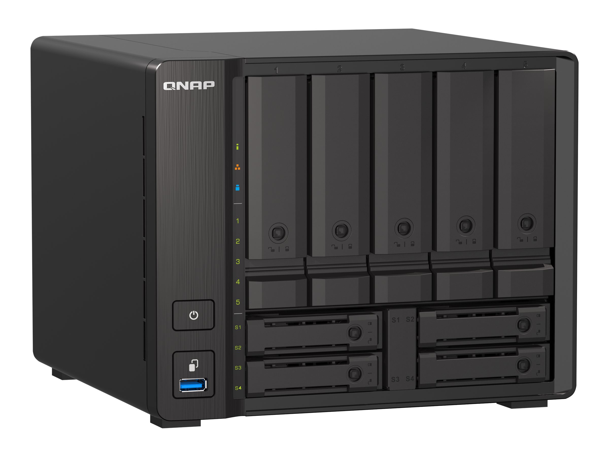Desktop 9Bay NAS 8B RAM 10Gbe Black