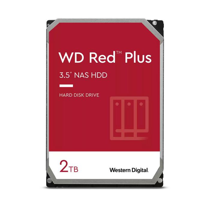 Western Digital 2TB, WD Red Plus NAS Hard Drive 3.5-Inch
