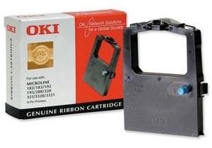 OKI Black Nylon Ribbon, 9pin 1000sh f 100-300