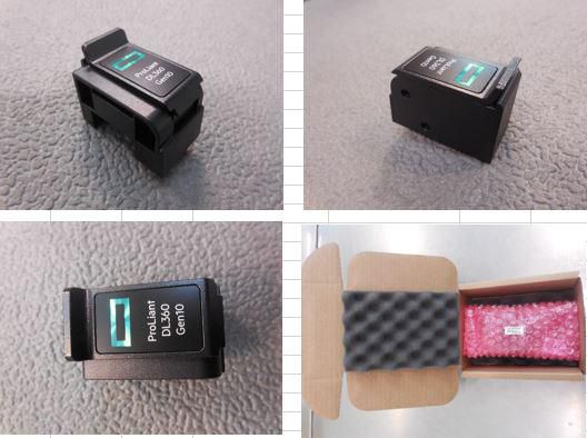 Hewlett Packard Enterprise Right ear component with labels for HPE ProLiant DL360 Gen10 Server, essential for rack mounting and identification.