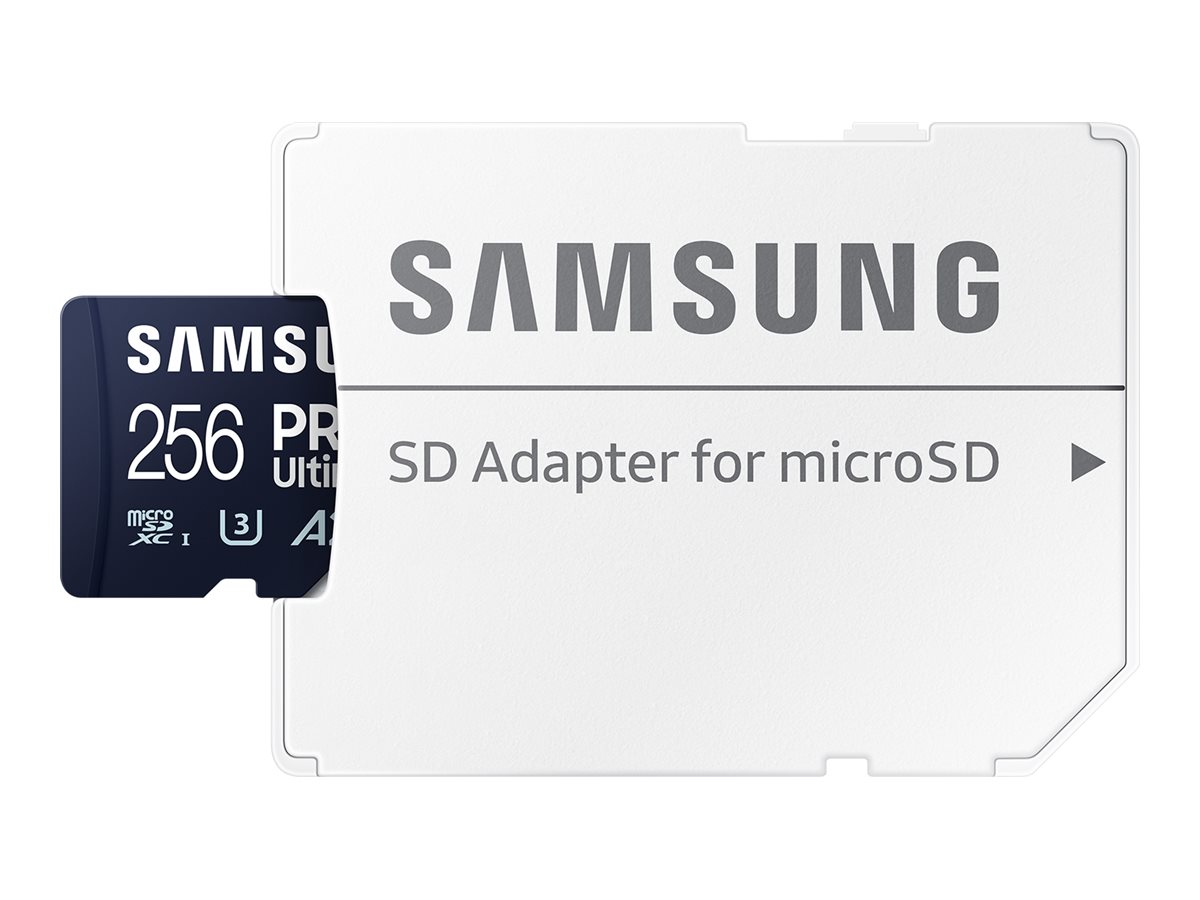 SAMSUNG Pro Ultimate microSD 256GB Memory Card UHS-I U3 FHD 4K UHD 200MB/s Read 130 MB/s Write for Smartphone Drone Incl SD Adapter