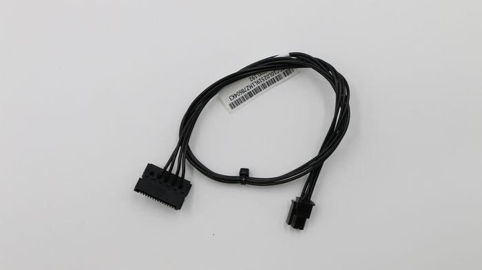 Lenovo SATA and power cable, 400mm length, male-to-female connectors, suitable for Lenovo systems, indoor and outdoor use.