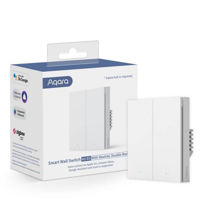 Aqara Smart wall switch H1 with neutral, double rocker