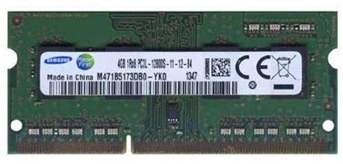 Samsung 4GB PC3-12800 DDR3-1600MHz non-ECC Unbuffered CL11 204-Pin SO-DIMM 1.35V Low Voltage Single Rank Memory Module