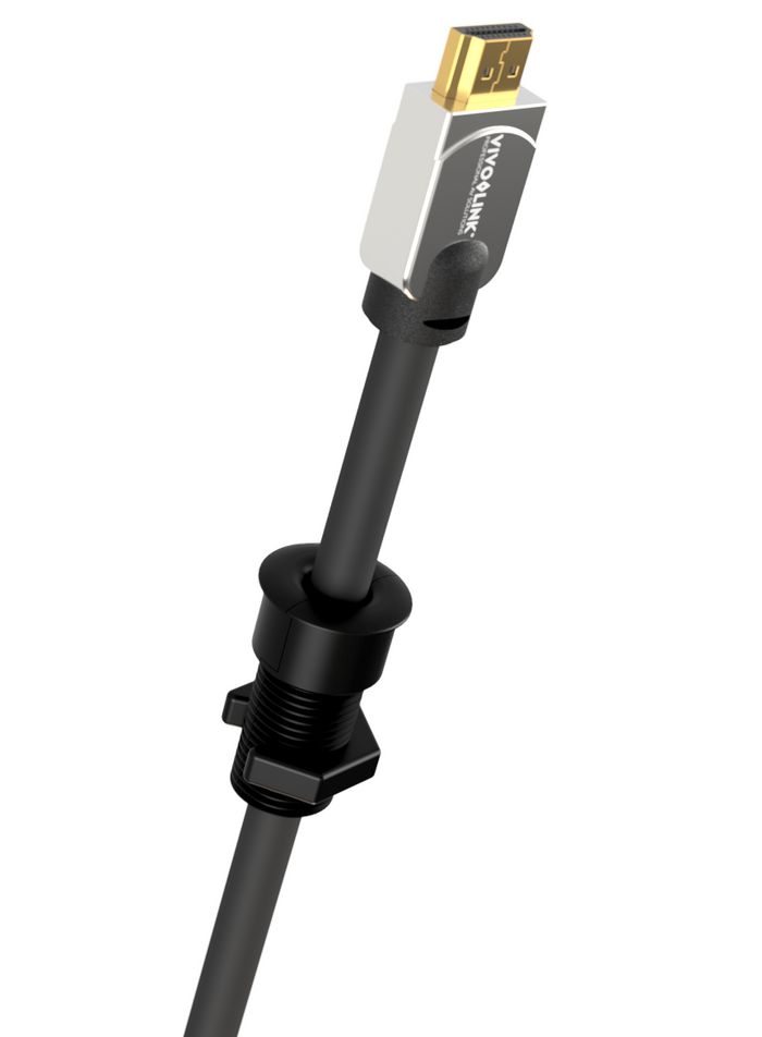 Vivolink Solution for cables through desks black large up to 55mm