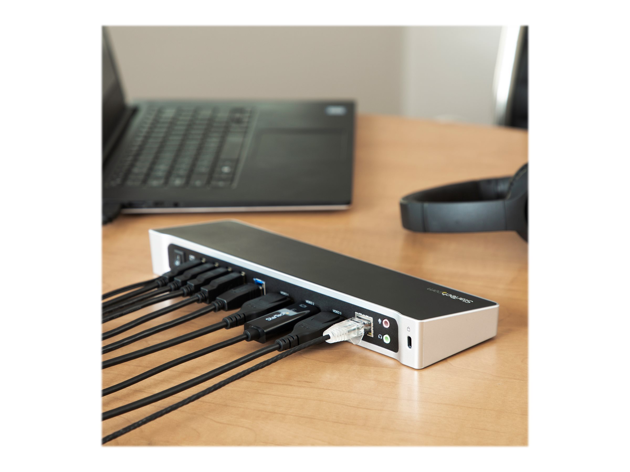 Triple-Video Docking Station for Laptops