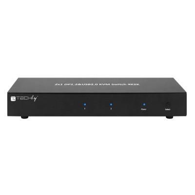 Techly 2-Port DisplayPort1.2 Dual-Monitor KVM Switch