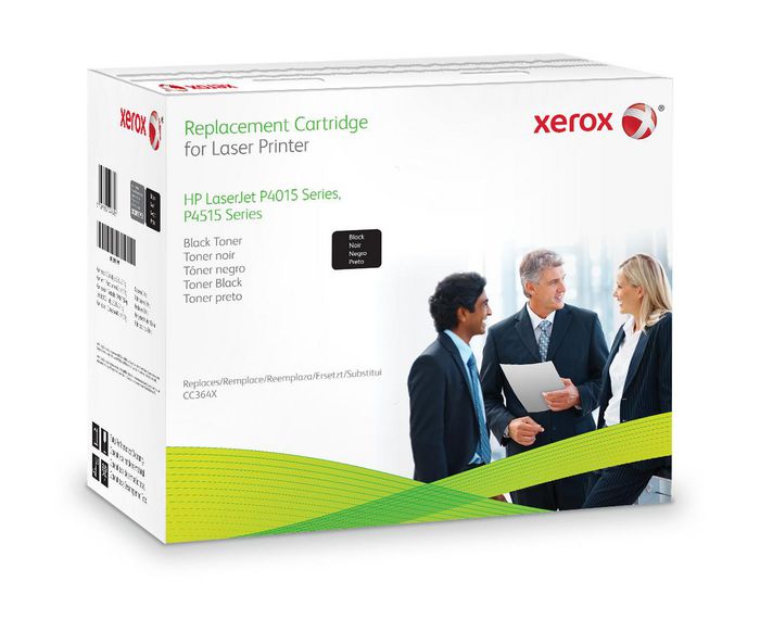 Xerox Black toner cartridge. Equivalent to HP CC364X. Compatible with HP LaserJet P4015, LaserJet P4515