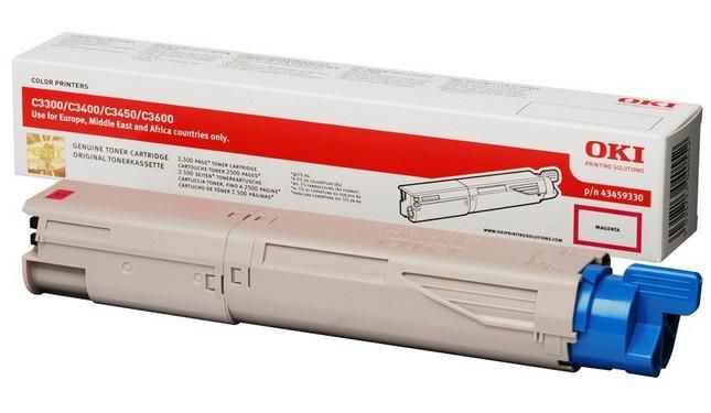 OKI Magenta Toner Cartridge 2500p. for OKI C3300n/C3400n/C3450/C3600