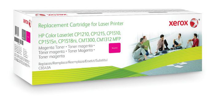Xerox Magenta toner cartridge. Equivalent to HP CB543A. Compatible with HP Colour LaserJet CM1312 MFP, Colour LaserJet CM1525, Colour LaserJetCP1515N, Colour LaserJetCP1518N