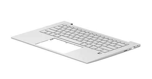 HP Top cover with integrated backlit keyboard, designed for HP notebooks with UMA graphics, textured island-style keys.