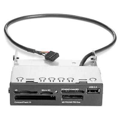 HP USB media card reader - Contains 22-in-1 media device - Fits in the 3.5-inch drive bay