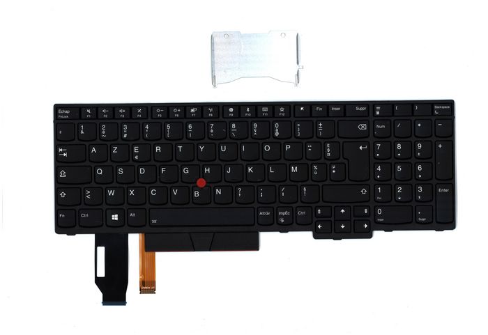 Lenovo USB wired keyboard with numeric keypad, French layout, backlit keys, compatible with Lenovo ThinkStation and ThinkPad models.