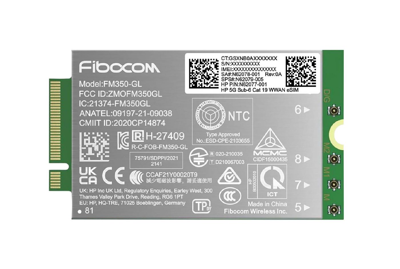 5G NR/4G WWAN