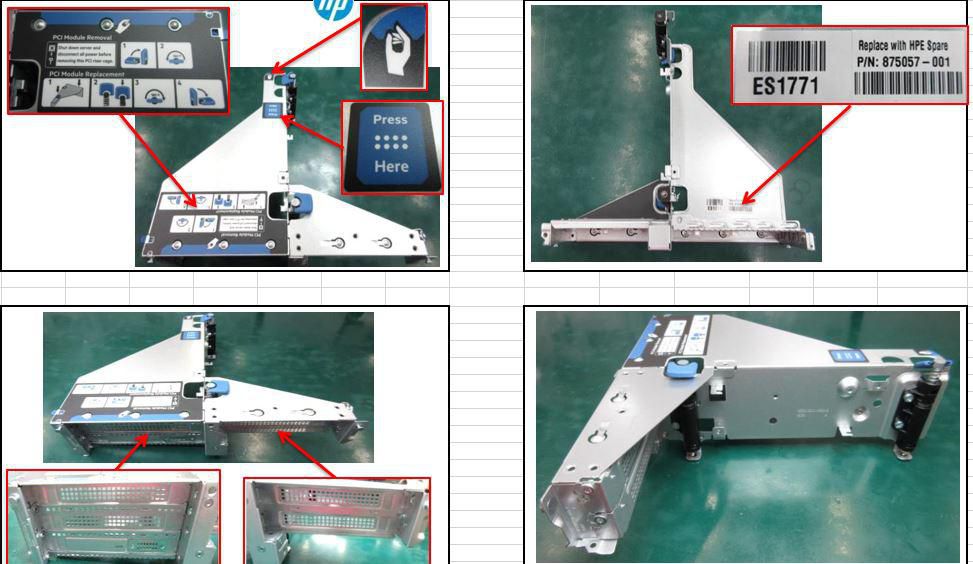 2U riser cage with x16 PCIe