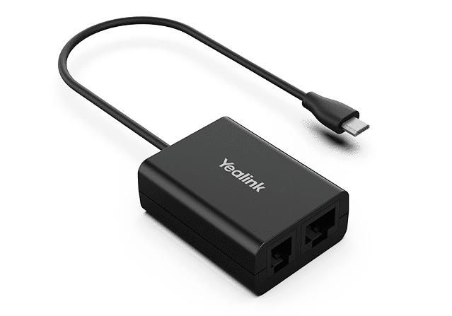 Yealink Compatible with Yealink wireless headsets (WH62/WH63) for Cisco/Avaya/Poly/Grandstream IP phones, 1 x Micro USB, 1 x RJ45 (8P8C) and 1 x RJ9 (4P4C)