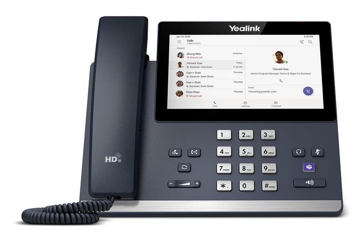 Yealink 7" Touch LCD 800 x 400, 2x RJ-45, 2x USB, 2x RJ9, WLAN 2.4/5 GHz, Android 13.0