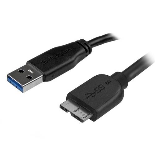 0.5M SLIM USB 3.0 MICRO B CABLE USB 3.0 A TO MICRO B M/M - THIN