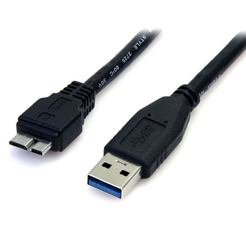 0.5M USB 3.0 MICRO B CABLE USB 3.0 A TO MICRO B M/M BLACK