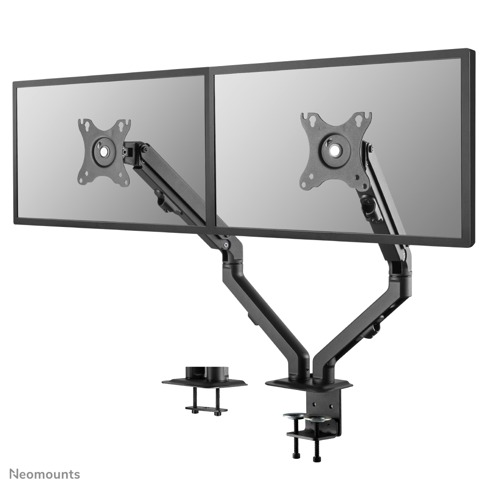 Dual Monitor Arm - 17-27inch - 2-7 kg/screen - Coil Spring - Black