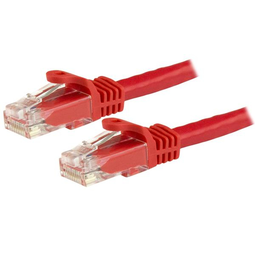 1.5 M CAT6 CABLE RED SNAGLESS - 24 AWG COPPER WIRE