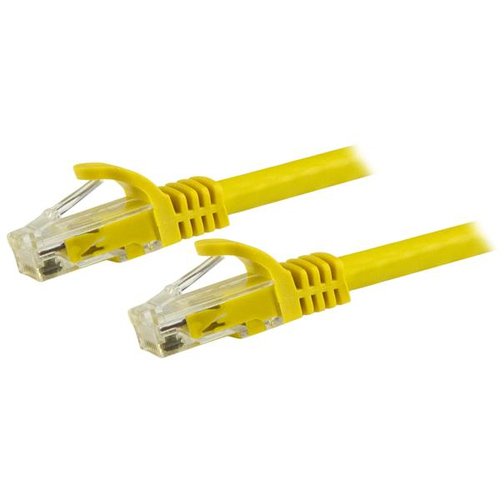 1.5 M CAT6 CABLE YELLOW SNAGLESS - 24 AWG COPPER WIRE