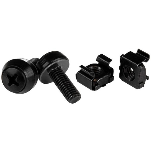 100 PACK OF M6 MOUNTING SCREWS M6 CAGE NUTS M6X12MM BLACK