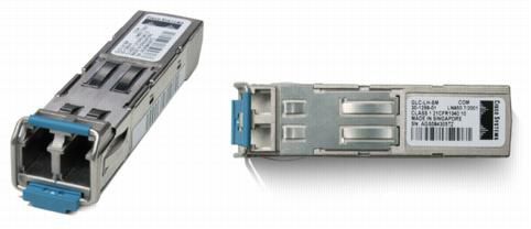 Cisco 1000BASE-BX10-D downstream bidirectional single fiber, DOM, SMF, 1490-nm TX/1310-nm RX wavelength