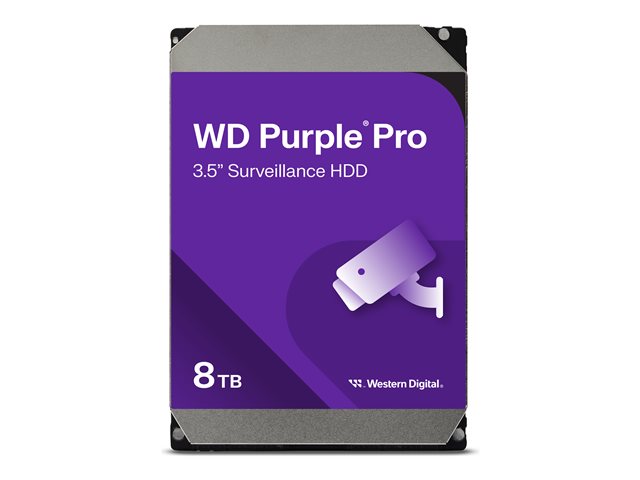 WD Purple Pro WD8002PURP - hard drive - 8 TB - monitoring, smart video - SATA 6Gb/s