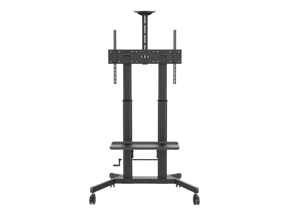 Vision X-Series VFM-F26 trolley with wheels - for flat panel/video conferencing system - height adjustable, max 80 kg - black