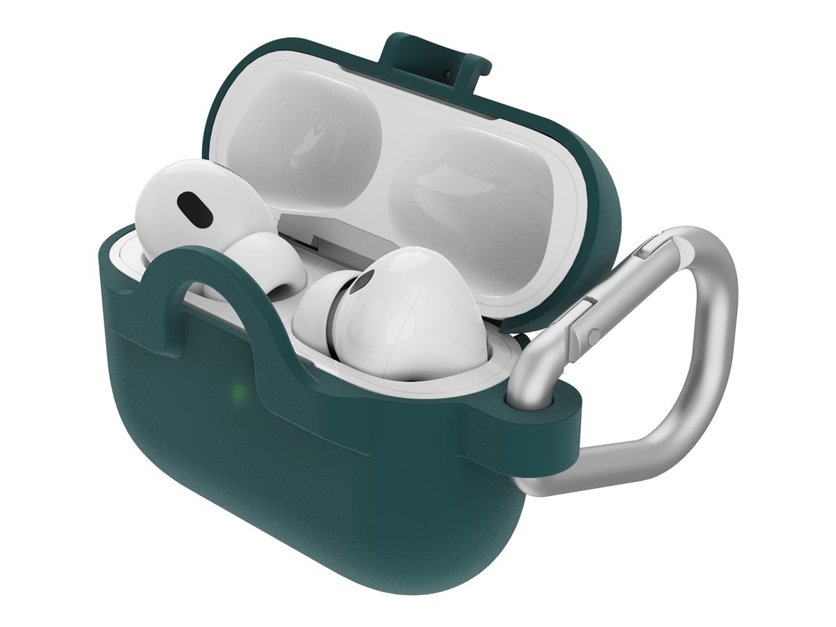 OtterBox Soft Touch Headphone Case for AirPods Pro (1st gen / 2nd gen) & AirPods Pro 2 Shockproof, Drop proof, Ultra-Slim, Scratch and Scuff Protective Case for Apple AirPods, Dark Green