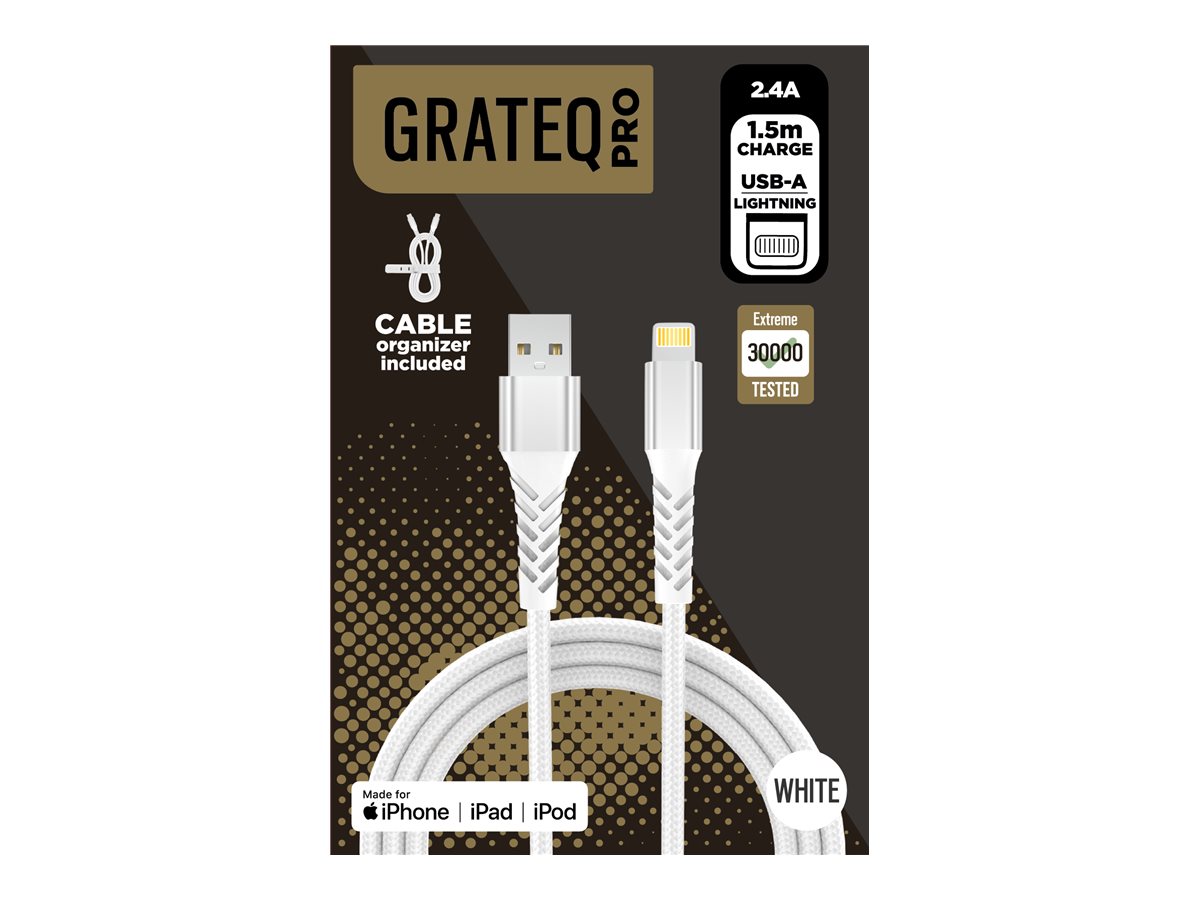 GRATEQ PRO USB-A - MFi LIGHTNING CABLE 1.5M