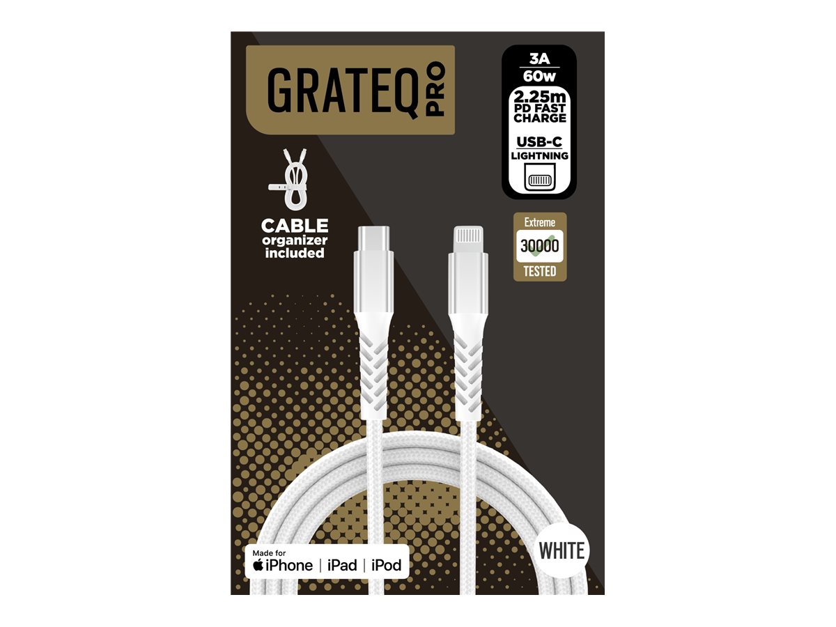 GRATEQ PRO USB-C - MFi LIGHTNING CABLE 2.25M