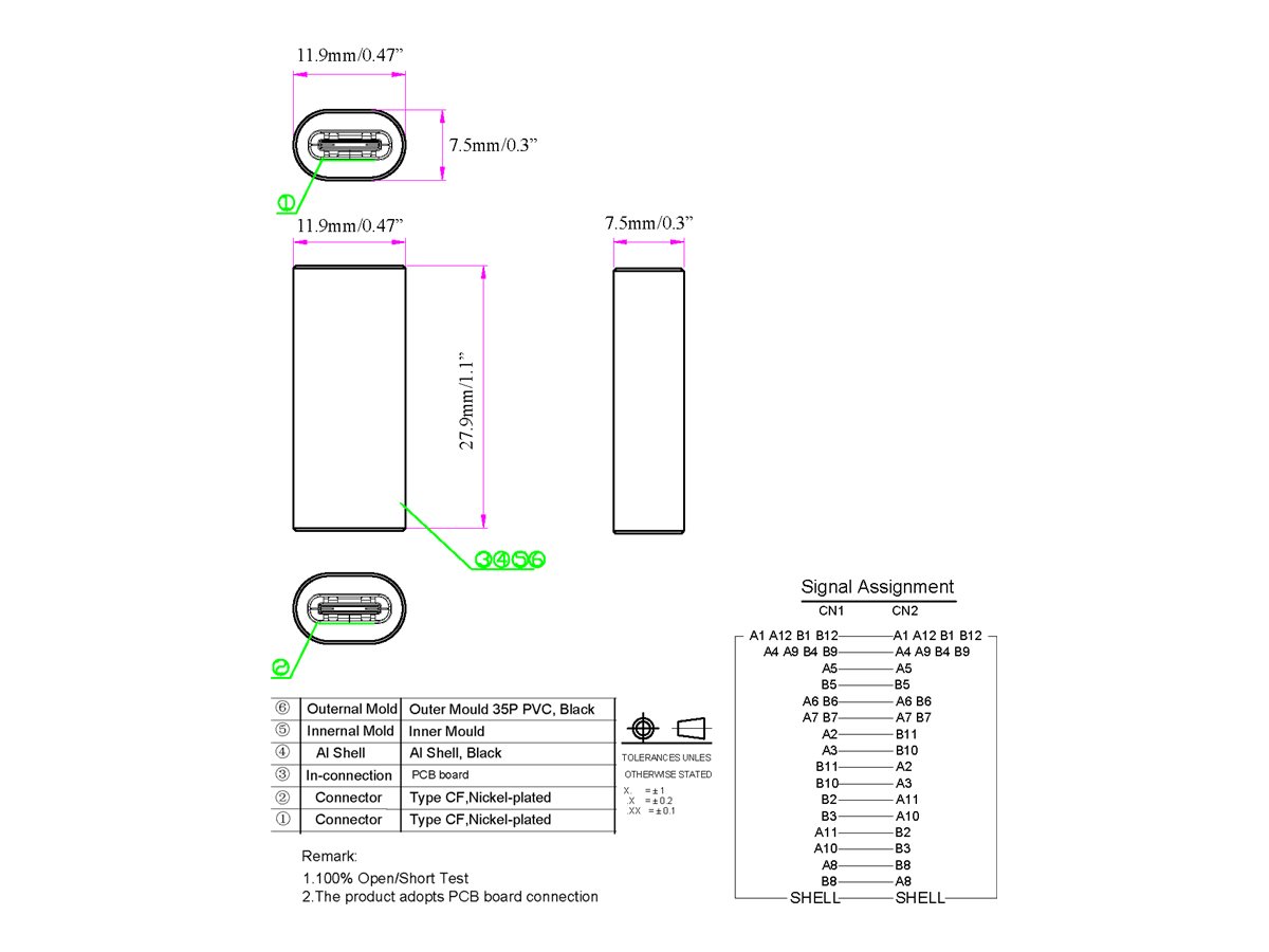 Vision - USB-C connector - USB-C to USB-C