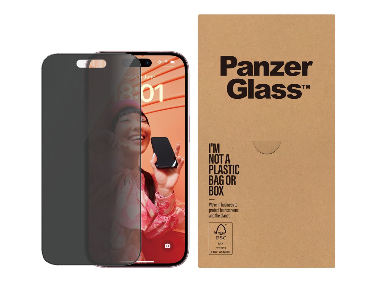 PanzerGlass® Privacy Screen Protector iPhone 15 | Ultra-Wide Fit w. EasyAligner