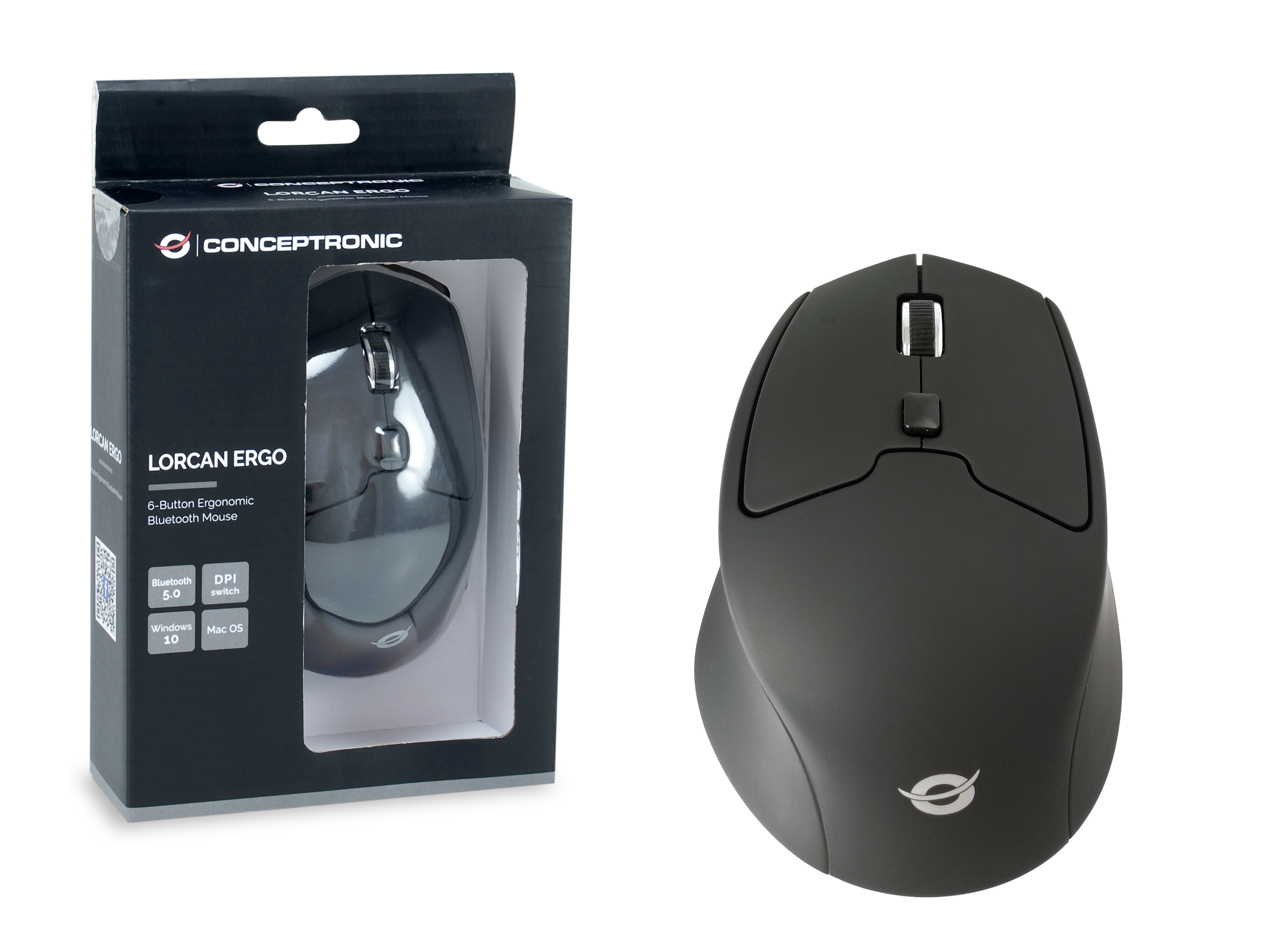 Ergo 6-Button Ergonomic Bluetooth Mouse