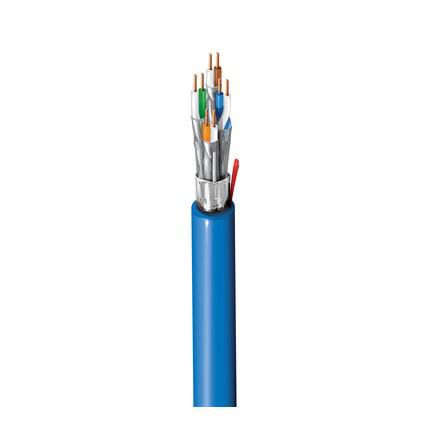 Belden 10GX Category 6A Enhanced Cable, 4 Pair, F/FTP, LSZH Indoor CPR Dca, IEC 60332-3-22, 500MT ,Blue