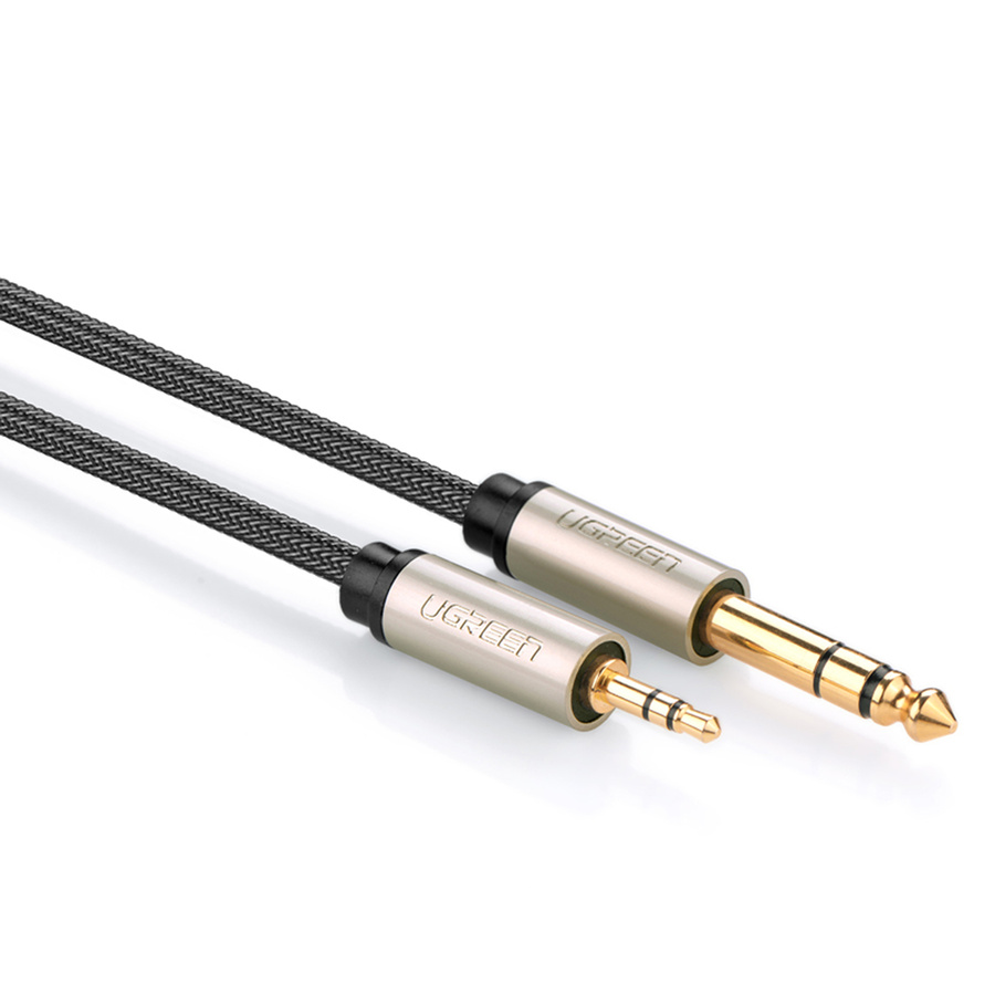 UGREEN CABLE AUDIO CABLE TRS MINI JACK 3.5MM - JACK 6.35MM 2M GRAY